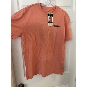 Men's Reel Life T Shirt Size Medium Orange